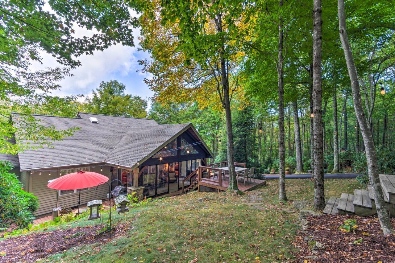Stunning Beech Mountain Cabin With Porch And Hearth Exterior foto